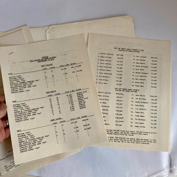 1982 NASCAR Winston Cup Press Kit Mason Dixon 500 Dover Downs Raceway Vintage - Picture 11 of 11